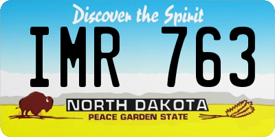 ND license plate IMR763