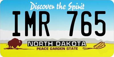 ND license plate IMR765