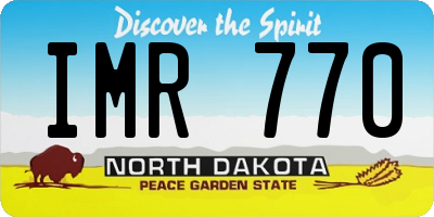ND license plate IMR770
