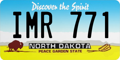 ND license plate IMR771