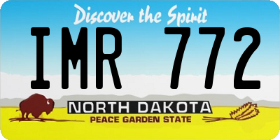 ND license plate IMR772