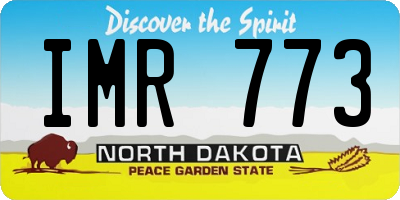 ND license plate IMR773