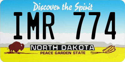 ND license plate IMR774