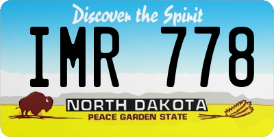ND license plate IMR778