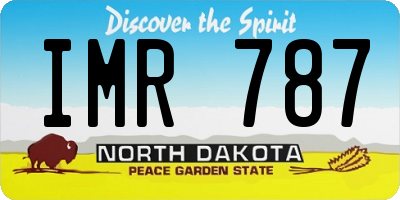 ND license plate IMR787