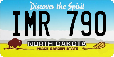 ND license plate IMR790