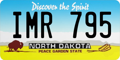 ND license plate IMR795