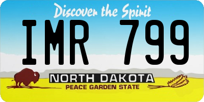 ND license plate IMR799