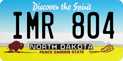 ND license plate IMR804