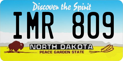 ND license plate IMR809