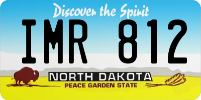 ND license plate IMR812