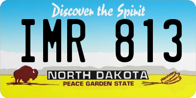 ND license plate IMR813