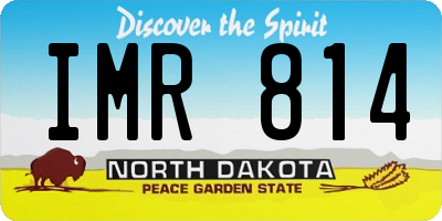 ND license plate IMR814