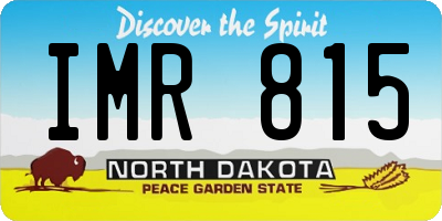 ND license plate IMR815