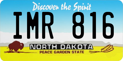 ND license plate IMR816