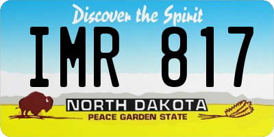 ND license plate IMR817