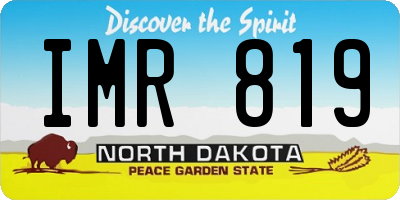 ND license plate IMR819