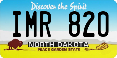 ND license plate IMR820