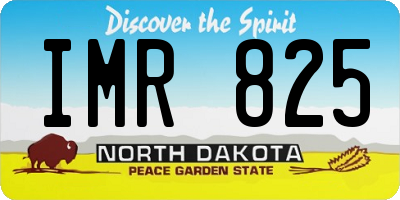 ND license plate IMR825