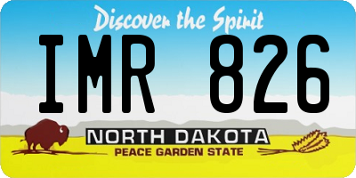 ND license plate IMR826