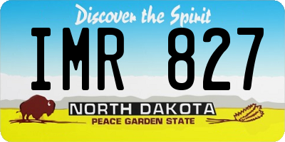 ND license plate IMR827