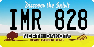 ND license plate IMR828