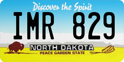 ND license plate IMR829