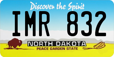 ND license plate IMR832
