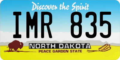 ND license plate IMR835