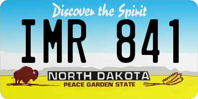 ND license plate IMR841