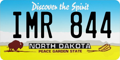 ND license plate IMR844