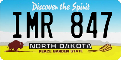 ND license plate IMR847