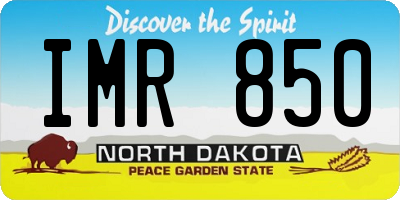 ND license plate IMR850