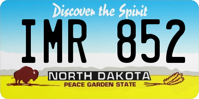 ND license plate IMR852