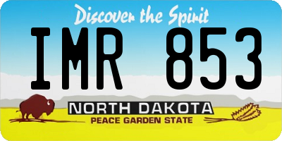 ND license plate IMR853