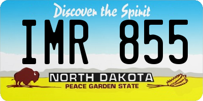 ND license plate IMR855