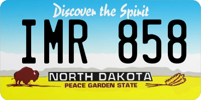 ND license plate IMR858