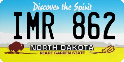 ND license plate IMR862