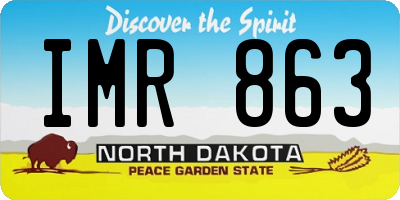 ND license plate IMR863