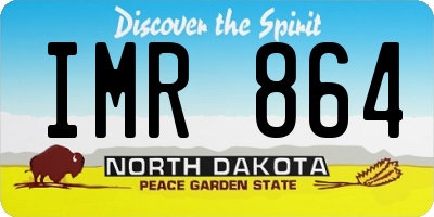ND license plate IMR864