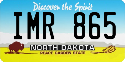 ND license plate IMR865