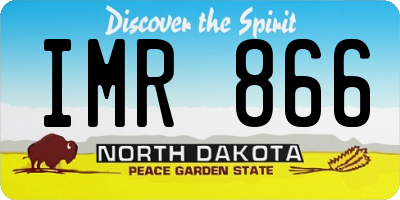 ND license plate IMR866