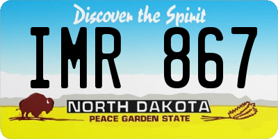 ND license plate IMR867