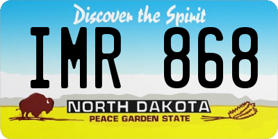 ND license plate IMR868