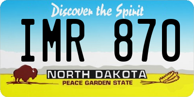 ND license plate IMR870