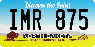 ND license plate IMR875