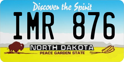 ND license plate IMR876