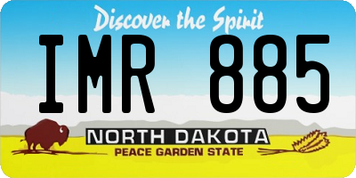 ND license plate IMR885