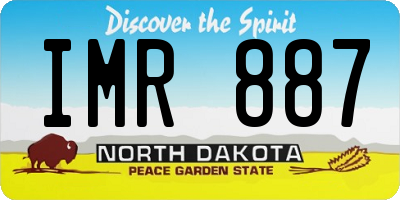 ND license plate IMR887