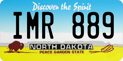 ND license plate IMR889
